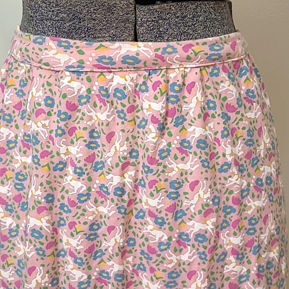 Vintage 90s Miller's Sportific Horse Equestrian Print Midi Skirt Size Large - Picture 2 of 8